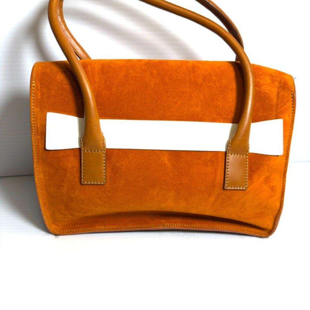 LAMBERTSON TRUEX Suede BOXCAR Satchel STUNNING With Tags - Picture 5 of 15